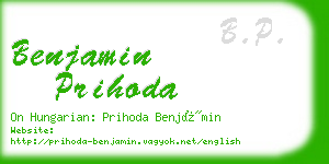 benjamin prihoda business card
